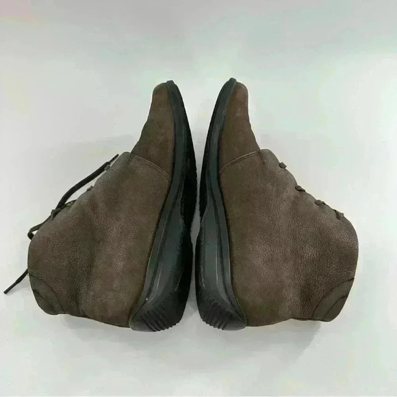 Rockport womens ankle booties size 8 brown nubuck leather square toe boots - Picture 6 of 12